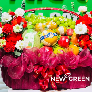 Giỏ trái cây kèm hoa tươi NG211