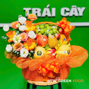 Giỏ trái cây kèm hoa tươi NG205