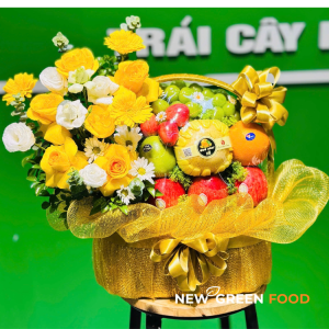 Giỏ trái cây kèm hoa tươi NG207