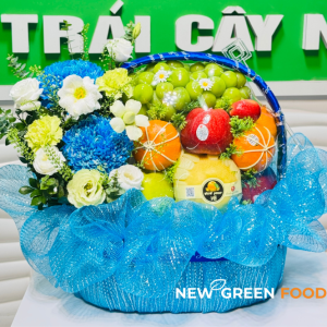 Giỏ trái cây kèm hoa tươi NG209